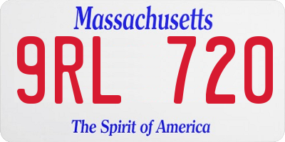 MA license plate 9RL720