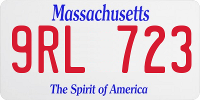MA license plate 9RL723