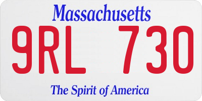 MA license plate 9RL730