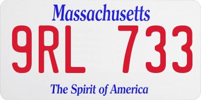 MA license plate 9RL733
