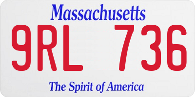 MA license plate 9RL736