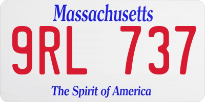 MA license plate 9RL737