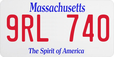MA license plate 9RL740