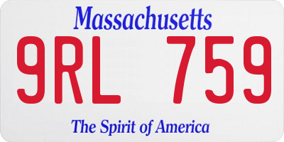 MA license plate 9RL759