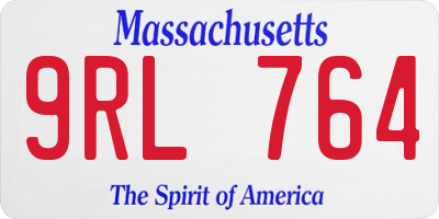 MA license plate 9RL764