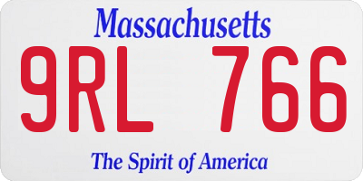 MA license plate 9RL766