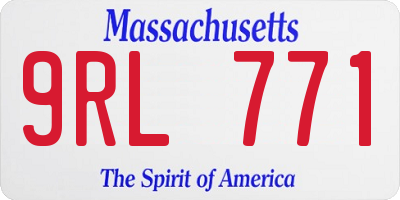MA license plate 9RL771