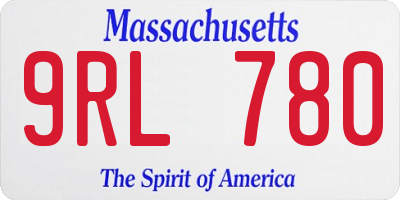 MA license plate 9RL780