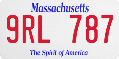 MA license plate 9RL787