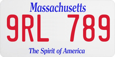 MA license plate 9RL789