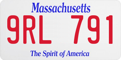 MA license plate 9RL791