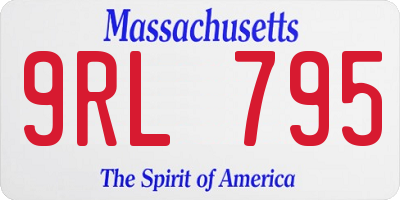 MA license plate 9RL795