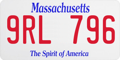 MA license plate 9RL796