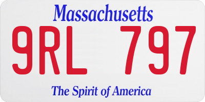 MA license plate 9RL797