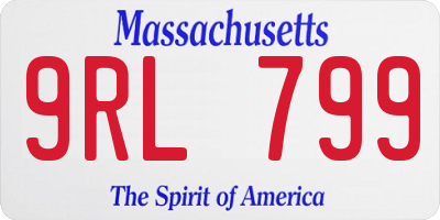MA license plate 9RL799