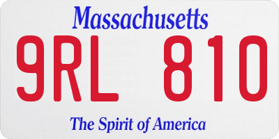 MA license plate 9RL810