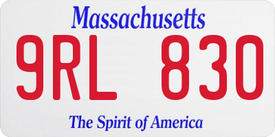 MA license plate 9RL830