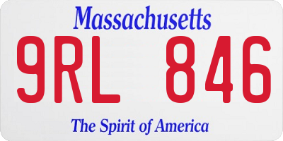 MA license plate 9RL846