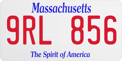 MA license plate 9RL856