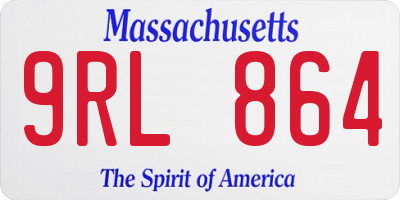 MA license plate 9RL864