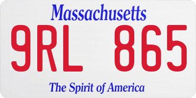 MA license plate 9RL865