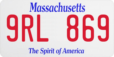 MA license plate 9RL869