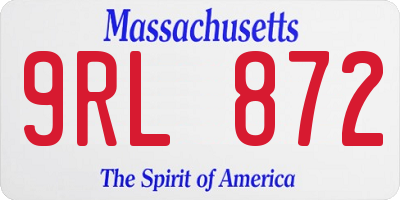 MA license plate 9RL872