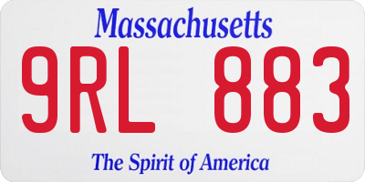 MA license plate 9RL883