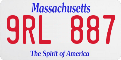 MA license plate 9RL887