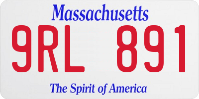 MA license plate 9RL891