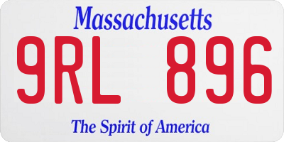 MA license plate 9RL896