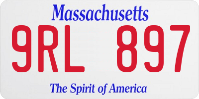 MA license plate 9RL897