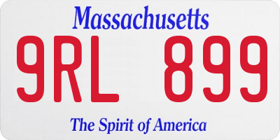 MA license plate 9RL899