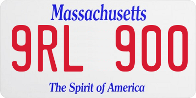 MA license plate 9RL900