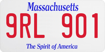 MA license plate 9RL901