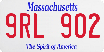 MA license plate 9RL902