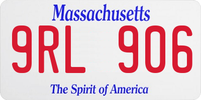 MA license plate 9RL906
