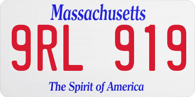 MA license plate 9RL919