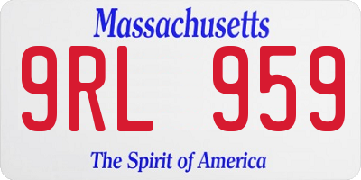 MA license plate 9RL959