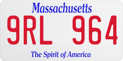 MA license plate 9RL964