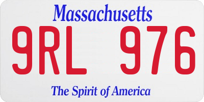 MA license plate 9RL976