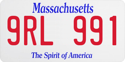 MA license plate 9RL991