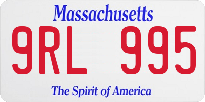 MA license plate 9RL995