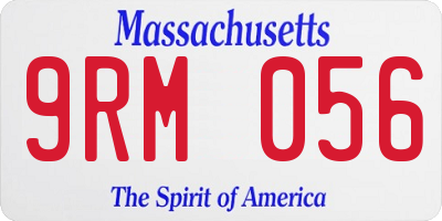 MA license plate 9RM056