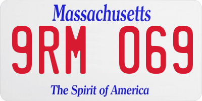 MA license plate 9RM069