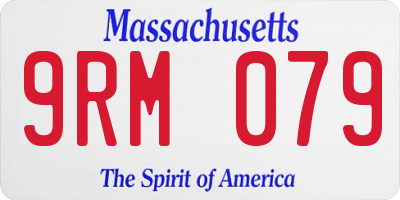MA license plate 9RM079