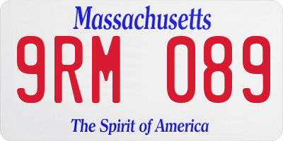 MA license plate 9RM089