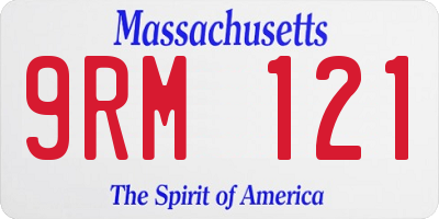 MA license plate 9RM121