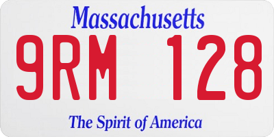 MA license plate 9RM128