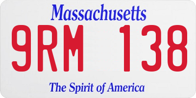 MA license plate 9RM138